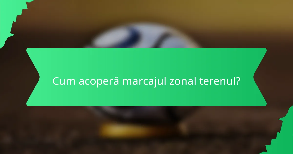 Cum acoperă marcajul zonal terenul?
