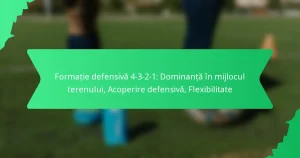 Formație defensivă 4-3-2-1: Dominanță în mijlocul terenului, Acoperire defensivă, Flexibilitate